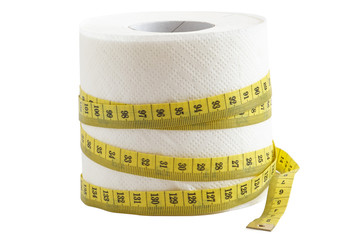 Tolet paper with tailor's tape