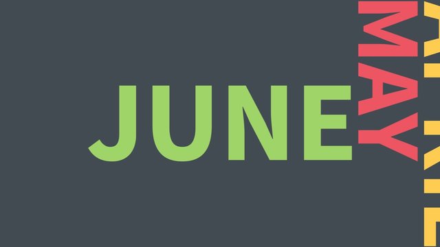 Calendar motion typographic