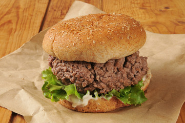 Thick hamburger
