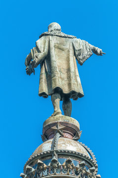 Christopher Columbus monument in Barcelona.