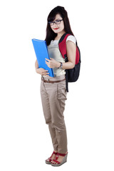 Asian college student isolated