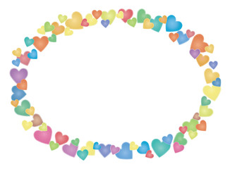 ハートのフォトフレーム(パステル)