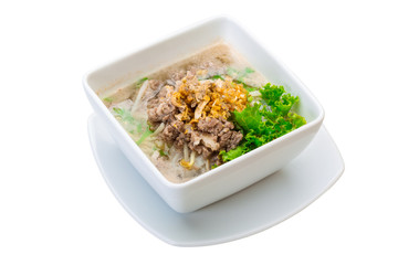 Thai soup with minced meat