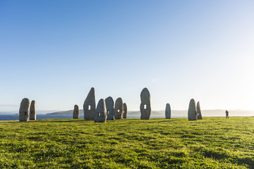 Menhirs Park Coruna Galicia Spain