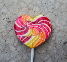 lollipops on a stone background