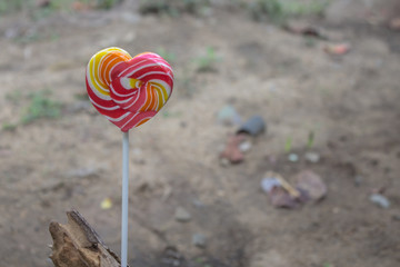 lollipops on a love background