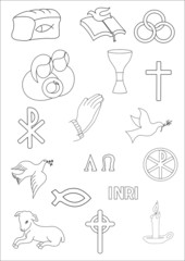 christian icon set