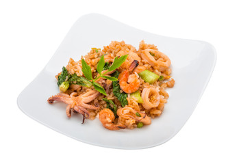 Rice with seafood