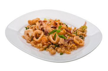 Rice with seafood