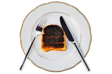 Verbrannte Toast Brotscheiben