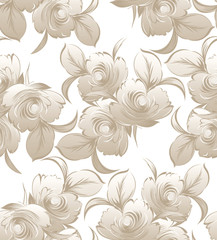 Floral seamless wedding card background