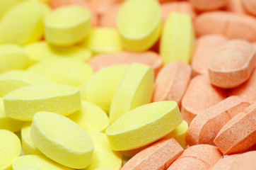 Vitamin C pills (Ascorbic acid).