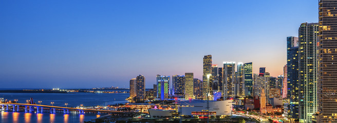 Panoramic view of Miami - obrazy, fototapety, plakaty