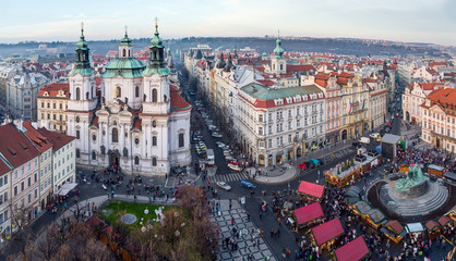 Fototapeta premium View of Old Town square, Prague, Czech Republic