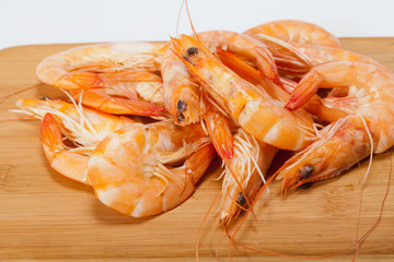 fresh shrimp  isolated on a white background