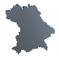 realistic 3d render of germany map