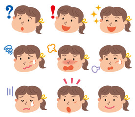 表情　いろいろ　女子　中高生