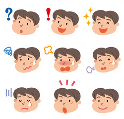 表情　いろいろ　男子　小学生