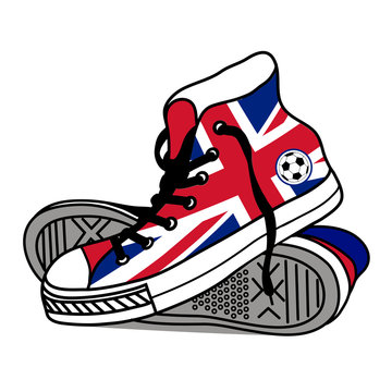 drawing old athletic shoes