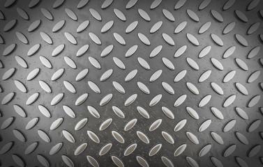 Fototapeta premium Background of metal diamond plate (3d render)
