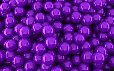 Violet balls background (3d render)