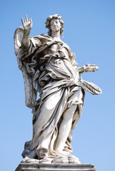 Fototapeta na wymiar Bernini's marble statue of angel, Rome
