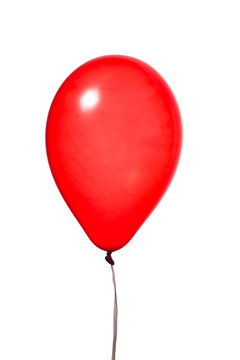 red balloon, isolated on white