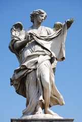 Bernini's marble statue of angel, Rome