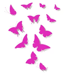 Stof per meter Vlinders butterflies design