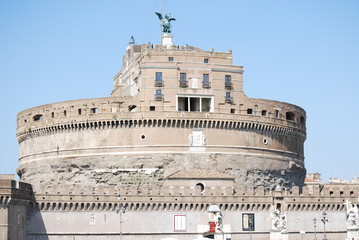 Fototapeta na wymiar View of Castel Sant'Angelo Rome, Italy