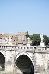 Fototapeta premium Ponte Sant'Angelo and Castel Sant'Angelo
