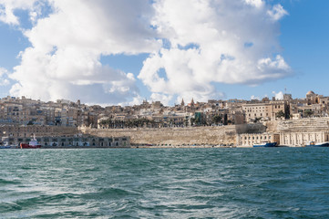 Valletta south waterfront in Malta