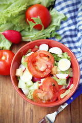 salad with vegetables