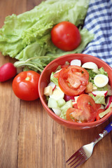 salad with vegetables