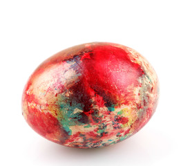 Easter eggs on white background