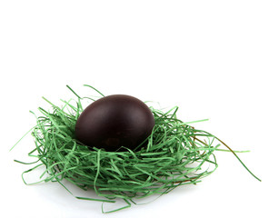 Easter eggs on white background