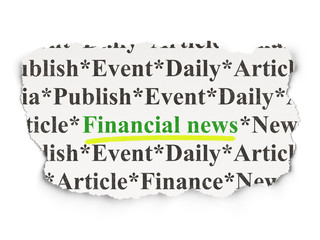 News concept: Financial News on Paper background