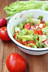 salad with vegetables