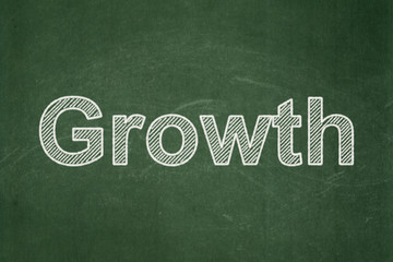 Obraz premium Business concept: Growth on chalkboard background
