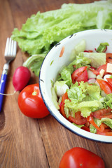 salad with vegetables