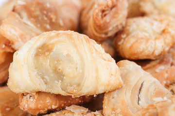 Close up curry puff thai style