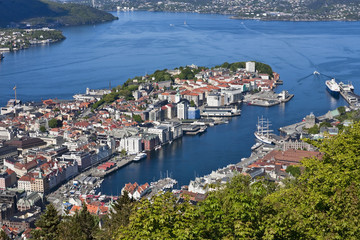 Fototapeta na wymiar View of Bergen