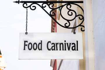 Food carnival label tag