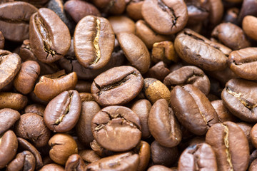 Obraz premium Background of roasted coffee beans