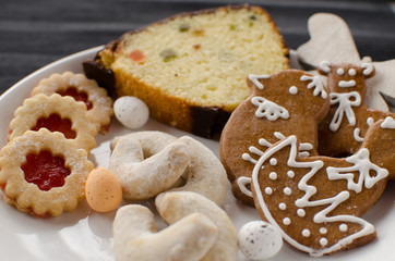 Homemade cookies with muffin