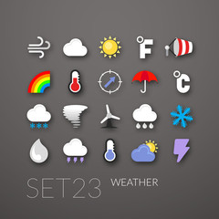Obraz premium Flat icons set 23
