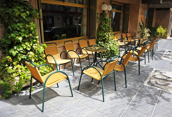 Street cafe, terrace restaurant