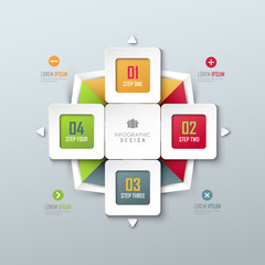 Vector template for infographic or web design