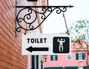 men toilet tag or label symbolic