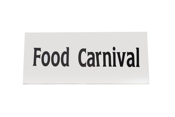 Food carnival label tag isolated on white background